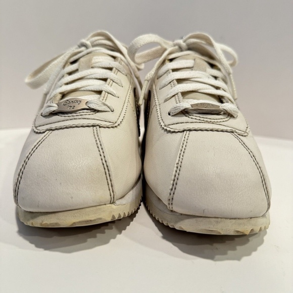 Nike Cortez Basic Leather Cream Metallic Bronze Swoosh Youth Classic L.A. Shoes - Picture 2 of 13